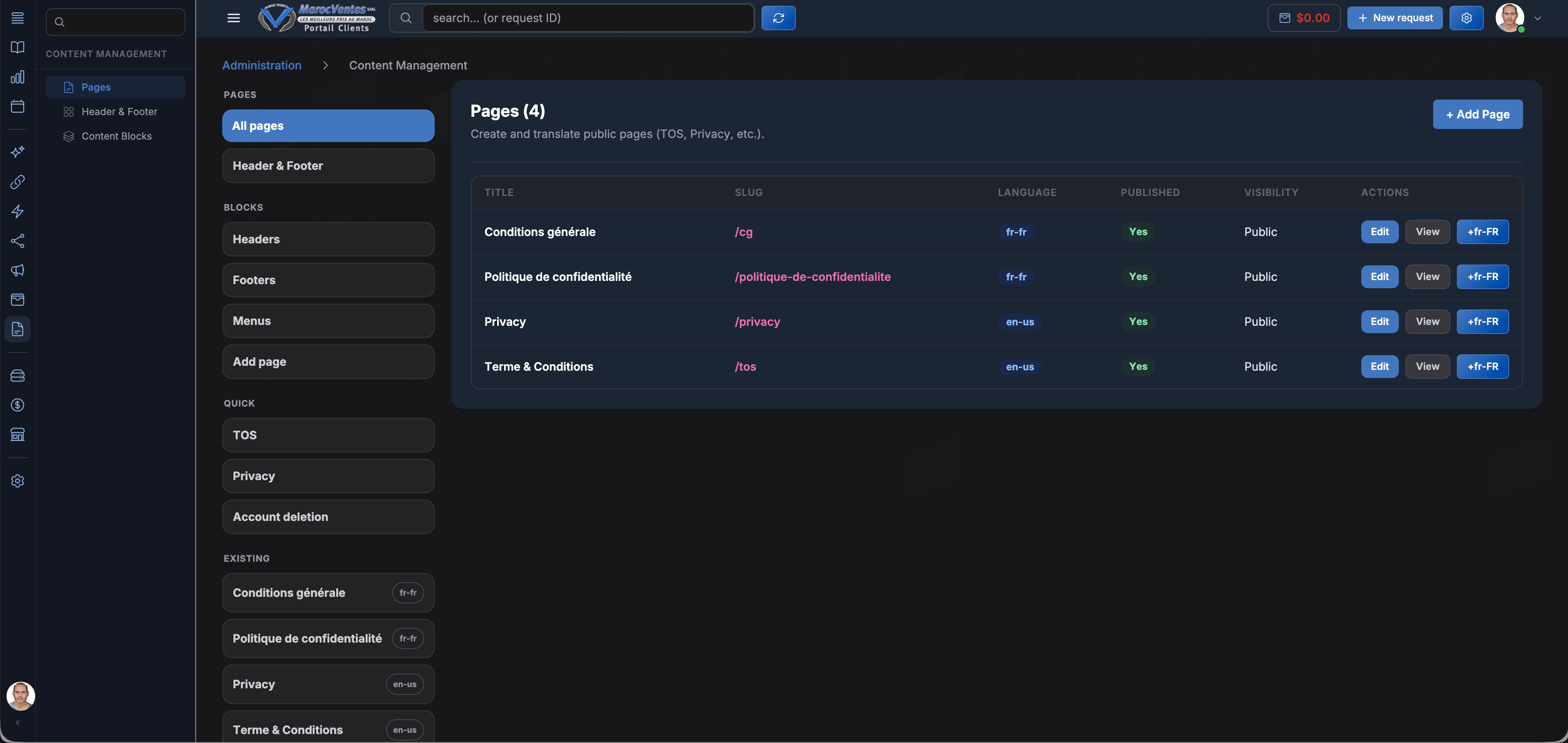 SalesRep CMS - Content Management System